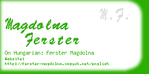 magdolna ferster business card
